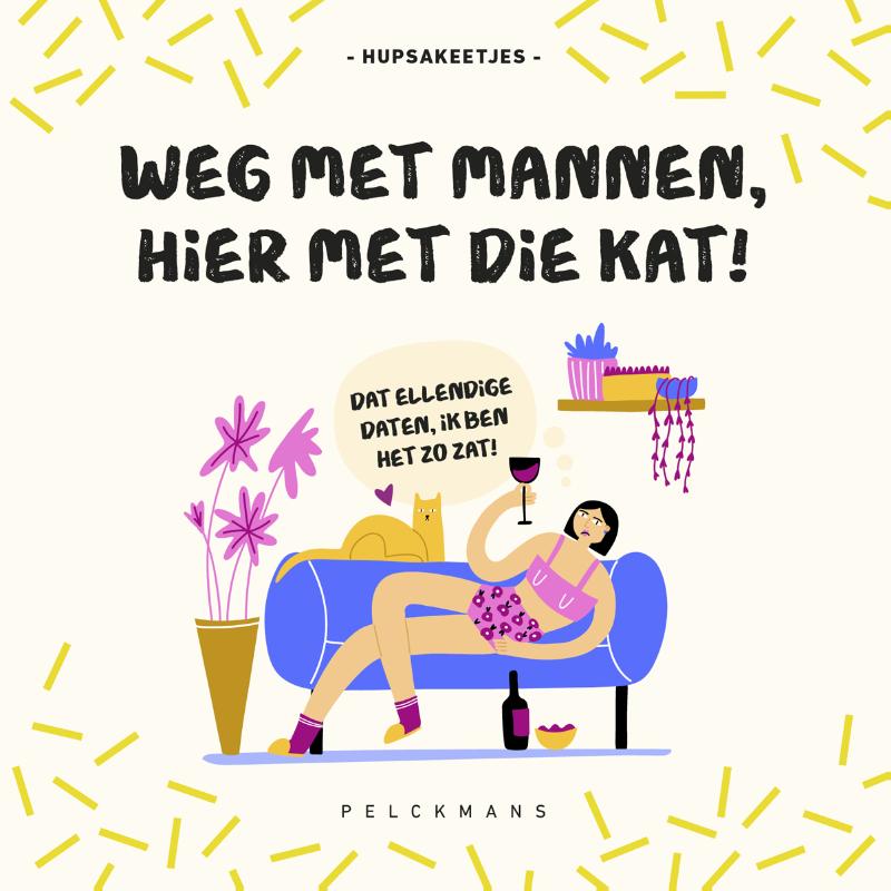 Omslag van Weg met mannen, hier met die kat!