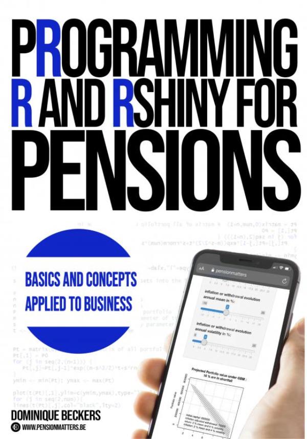 Omslag van PROGRAMMING R & RSHINY FOR PENSIONS