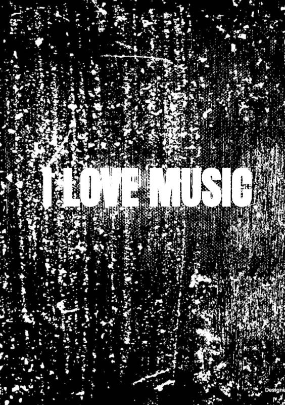 Omslag van Notenschrift- Notenbalken- I love music (A5) Allets comfort