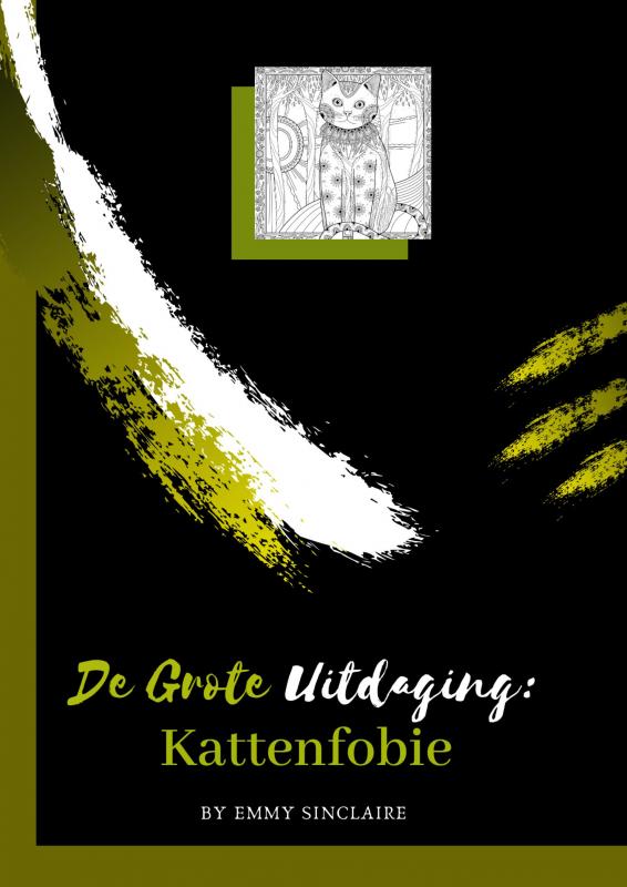 Omslag van Volwassenen kleurboek De Grote Uitdaging : Kattenfobie