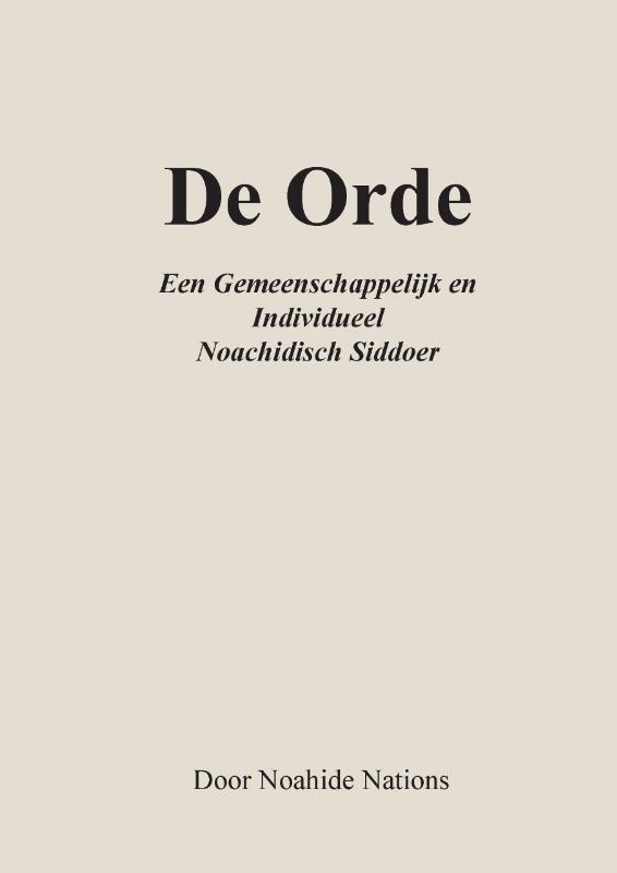 Omslag van Een Gemeenschappelijk en Individueel Noachidisch Siddoer