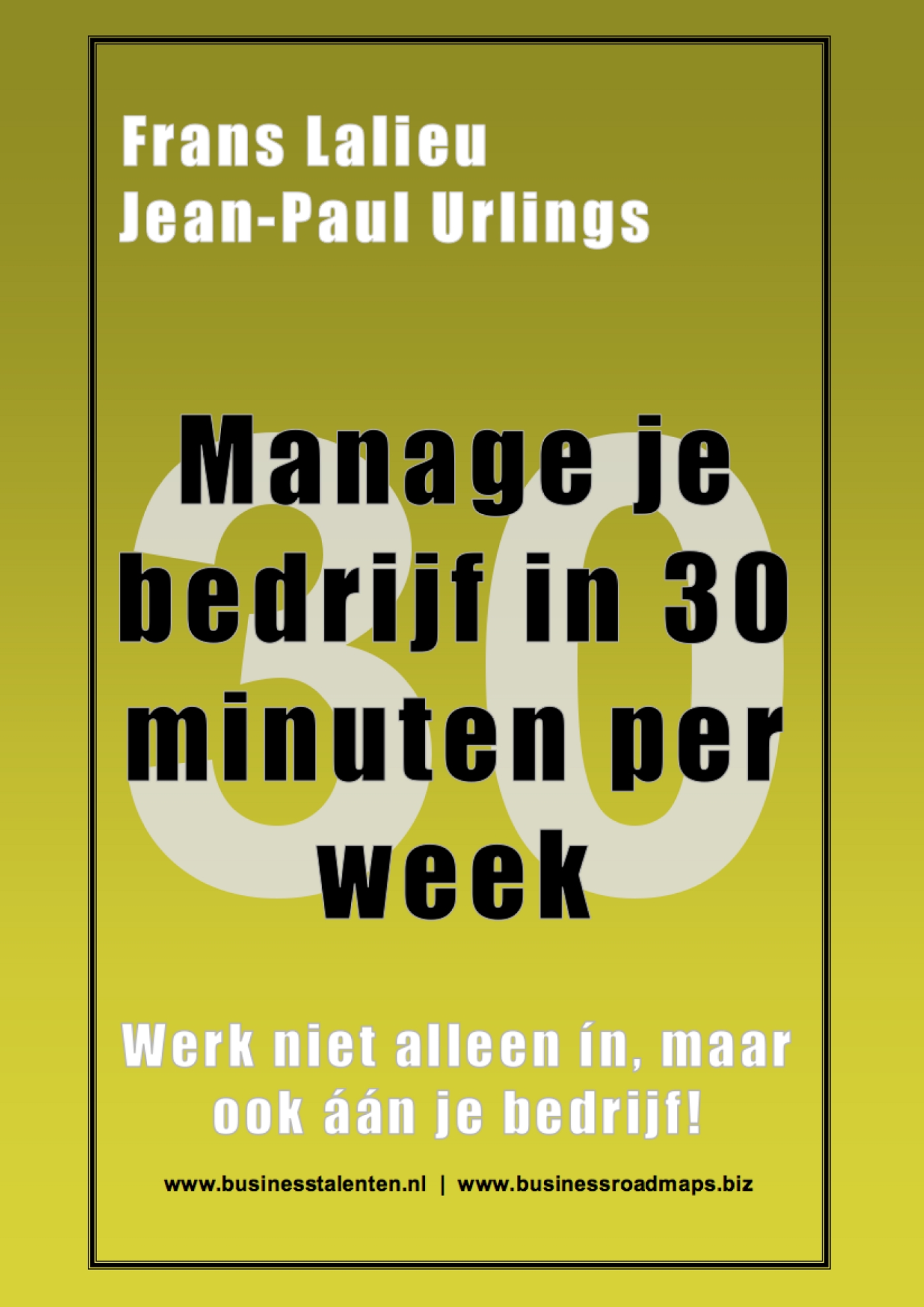 Omslag van Manage je bedrijf in 30 minuten per week