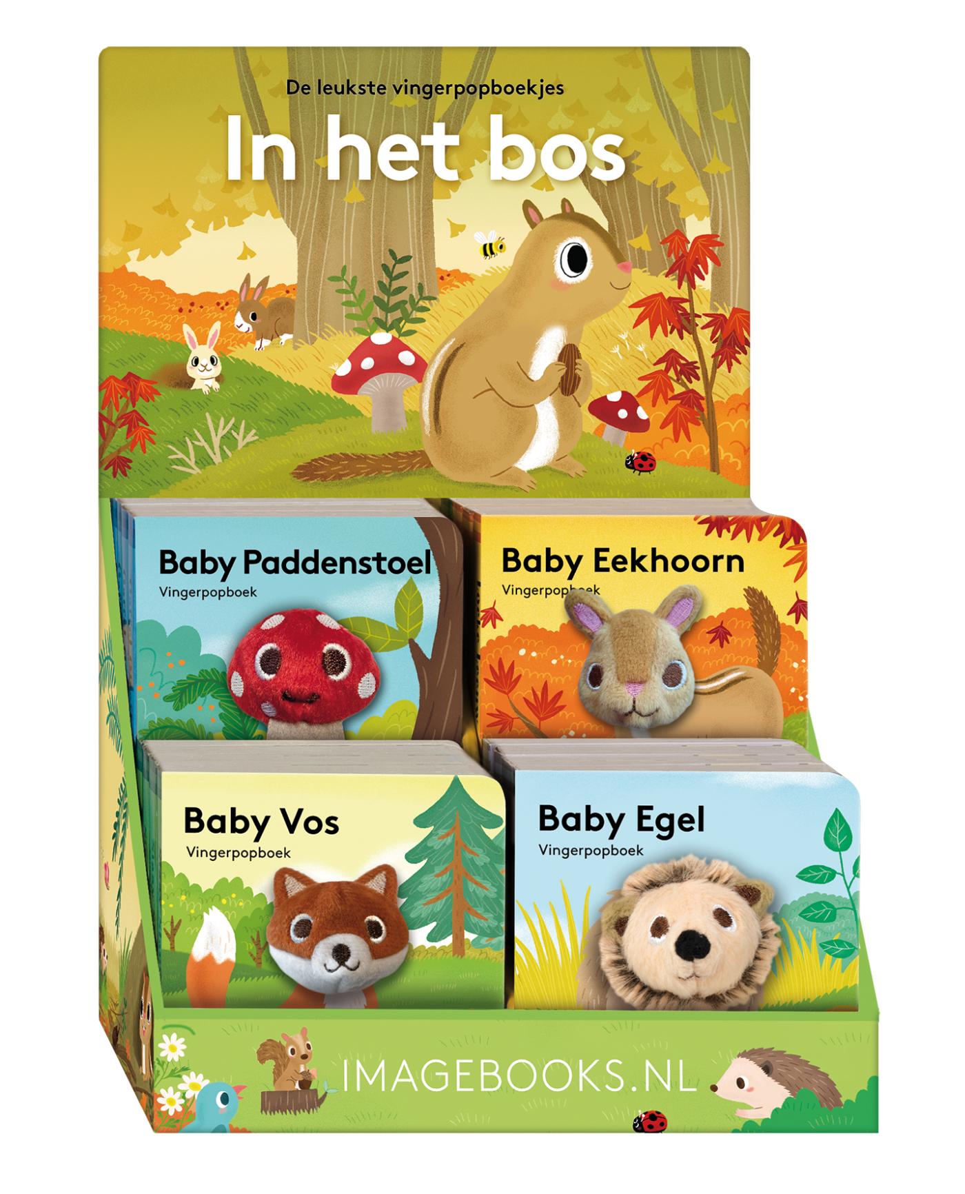 Omslag van Display Vingerpopboekjes In het bos - 4 x 4 ex.