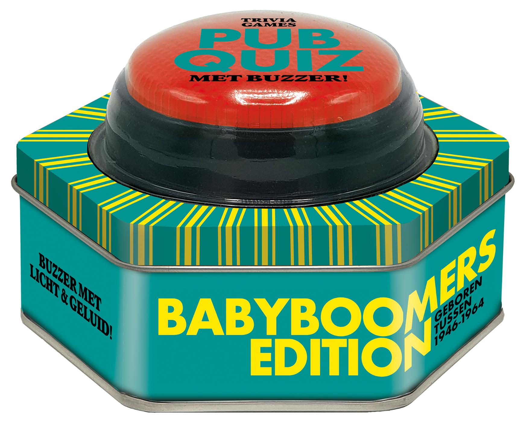 Omslag van Pubquiz met buzzer - Babyboomers edition