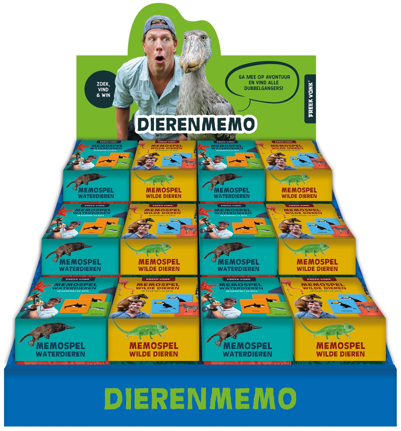 Omslag van Display Freek Vonk Dierenmemo - 2 x 6 ex.