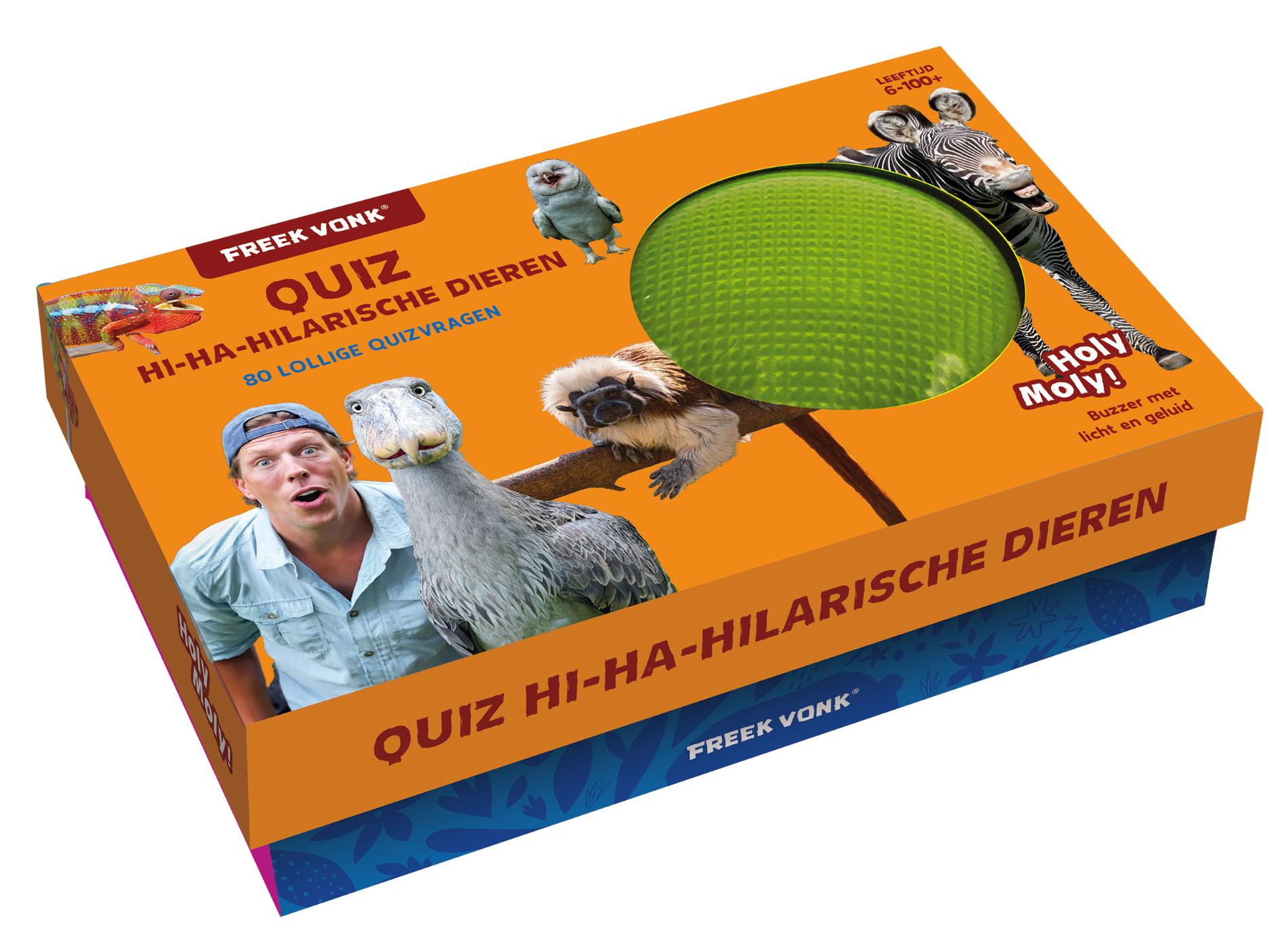 Omslag van Freek Vonk Dierenquiz - Grappige dieren