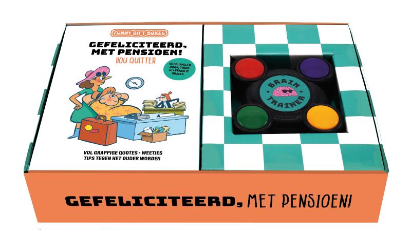 Omslag van Funny Gift Box - Met pensioen