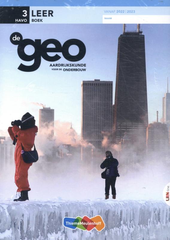 Omslag van De Geo LRN-line online in Learnbeat + boek 3 havo