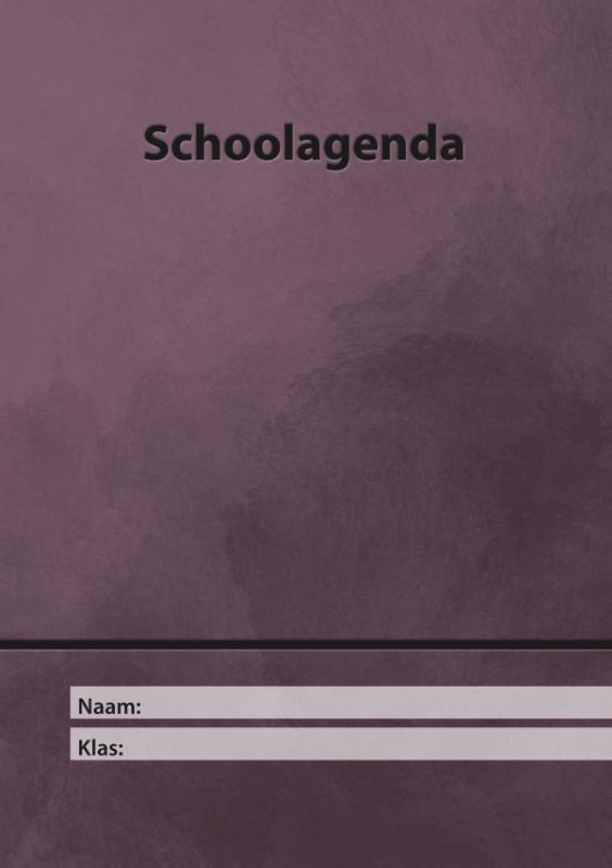 Omslag van schoolagenda
