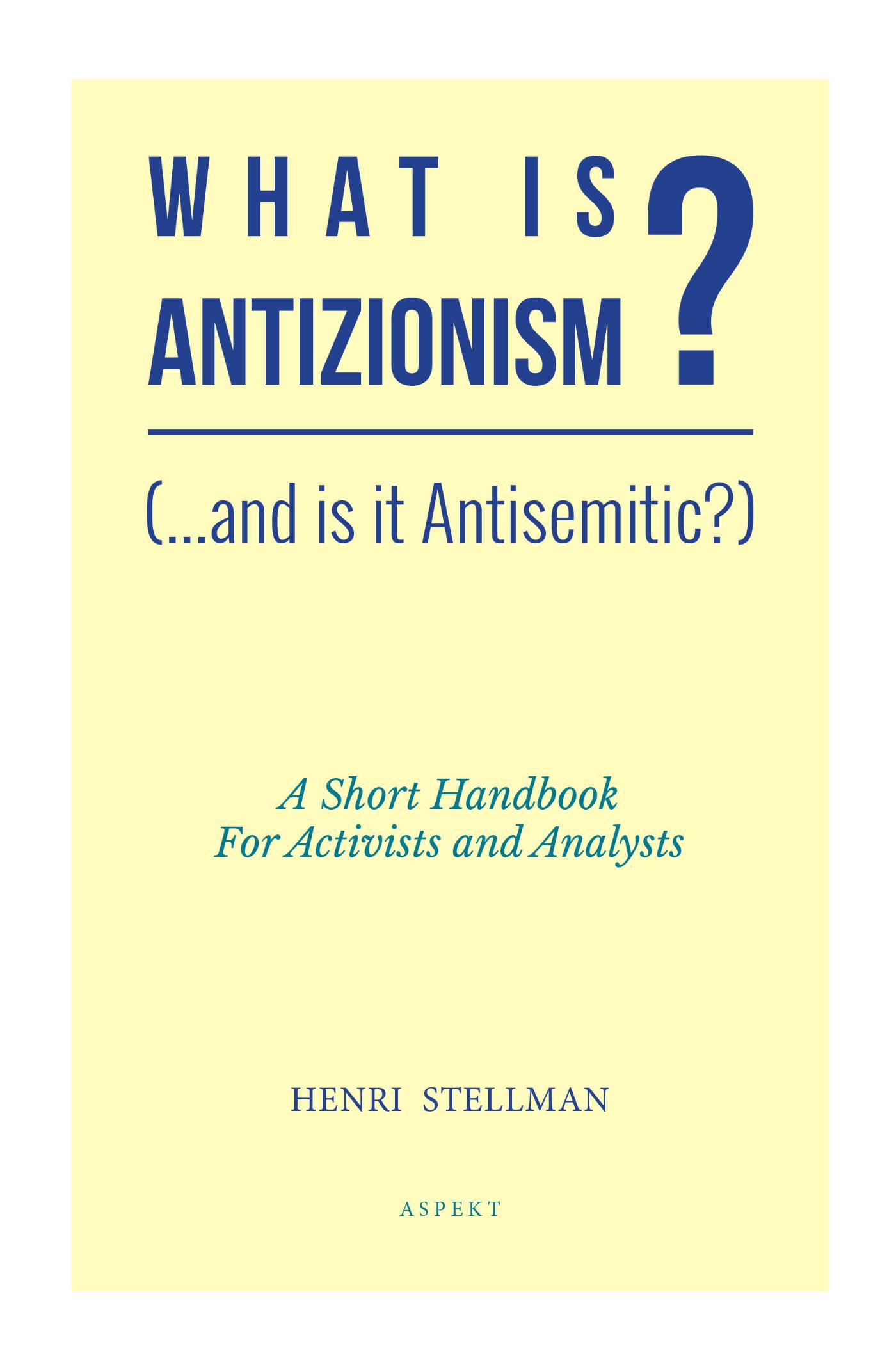 Omslag van What is Antizionism?