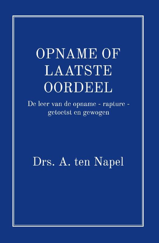Omslag van Opname of laatste oordeel