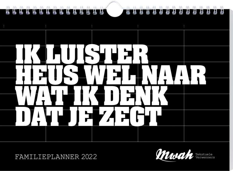 Omslag van Mwah familieplanner - 2022