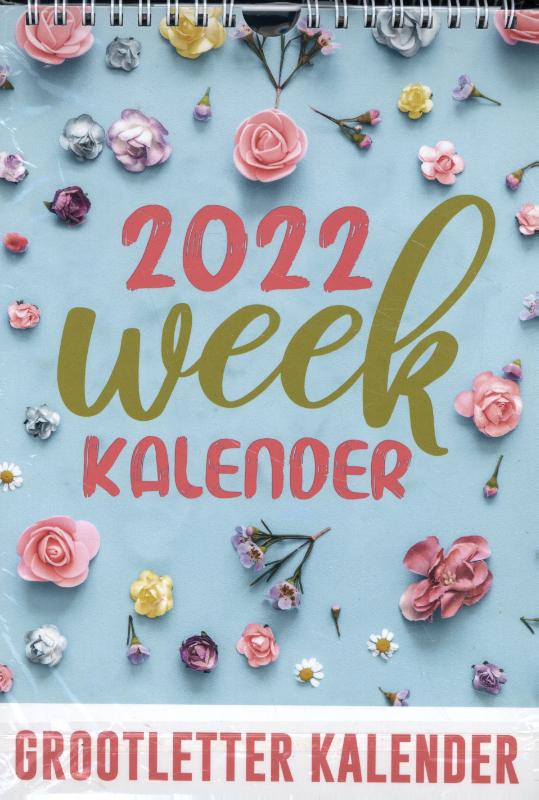 Omslag van Grootletter Bloemen weekkalender - 2022