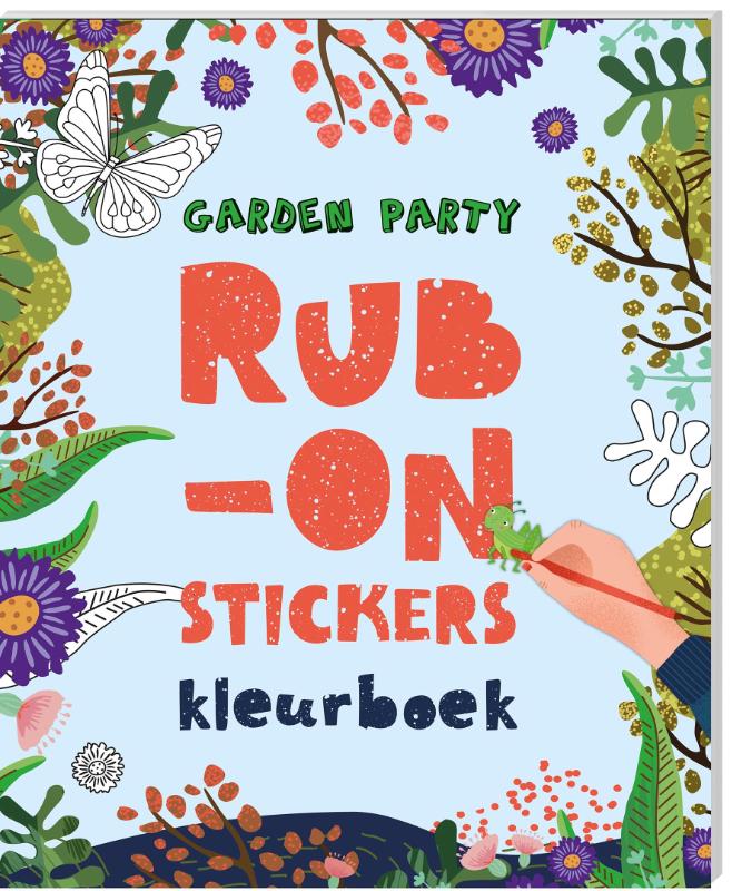 Omslag van Rub-on-stickers Kleurboeken - Garden party