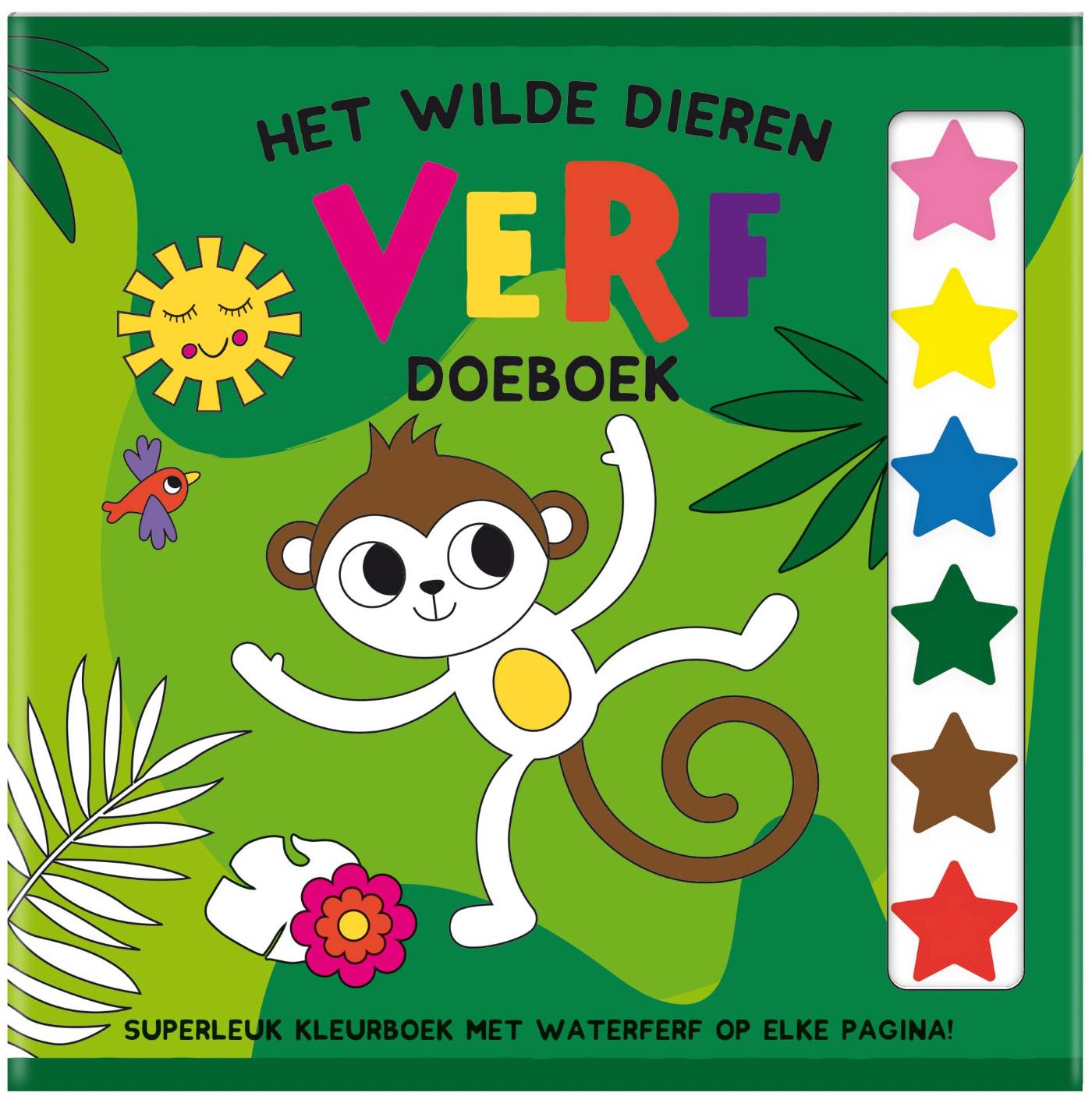Omslag van Verf Doeboek - Wilde Dieren