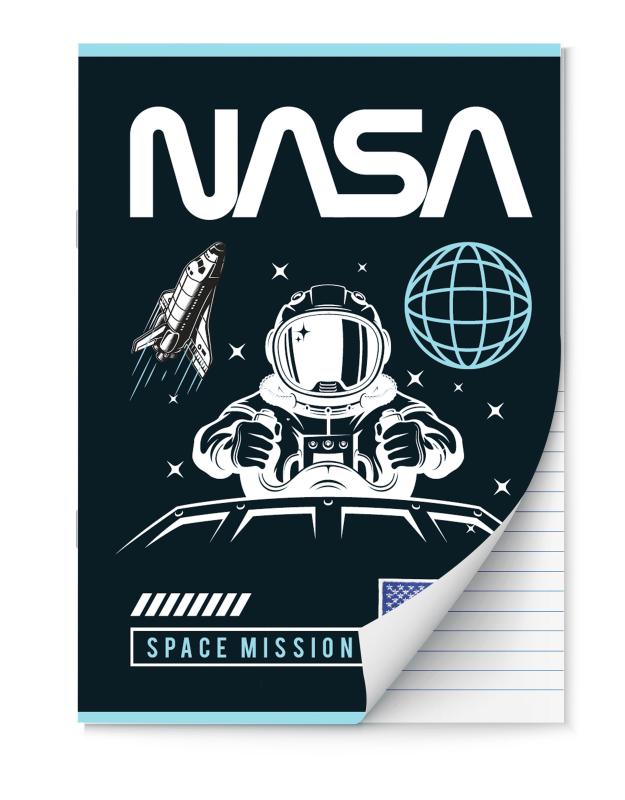 Omslag van NASA Space Mission - Schrift A4 Lijn 22-23 set van 5 - (2 ex.)