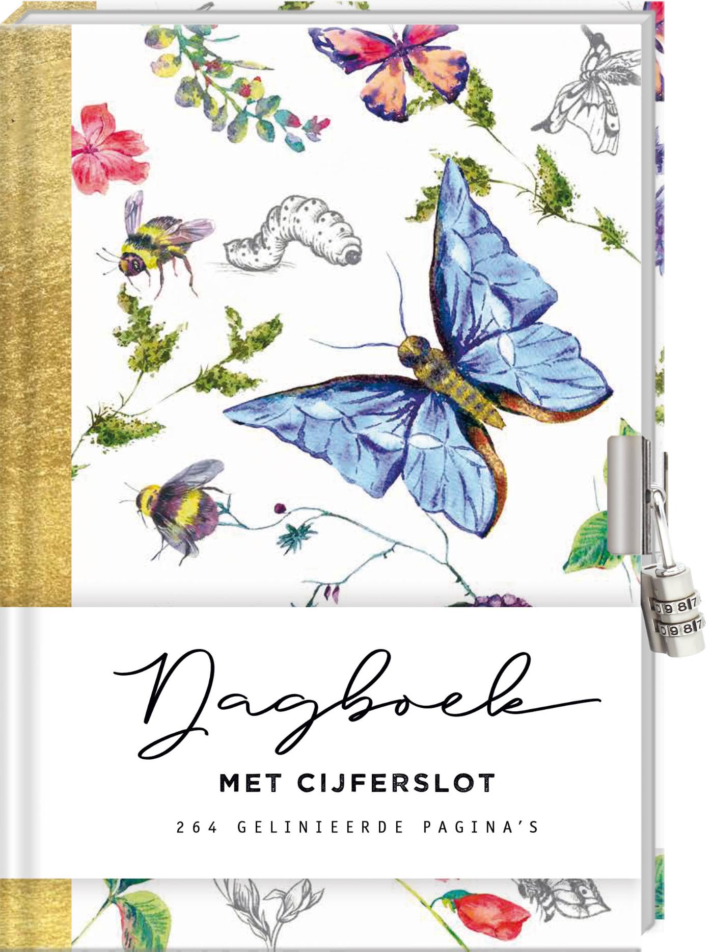 Omslag van Dagboek met cijferslot voor volwassenen - Botanical