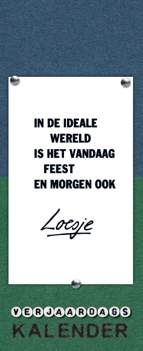 Omslag van Verjaardagskalender Loesje nr. 7