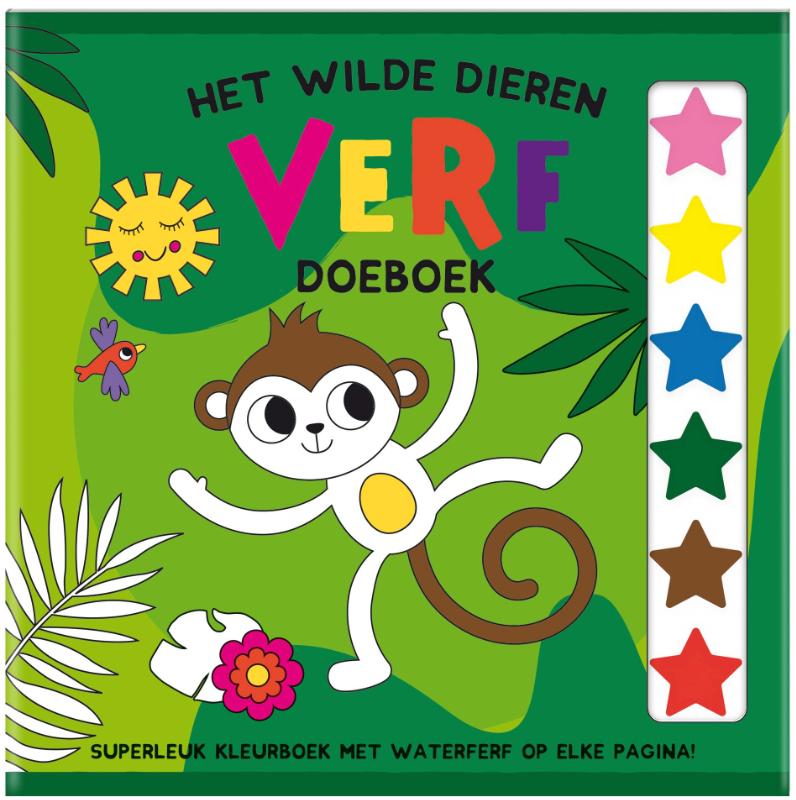 Omslag van Het Wilde Dieren Verf Doeboek - (set van 4)