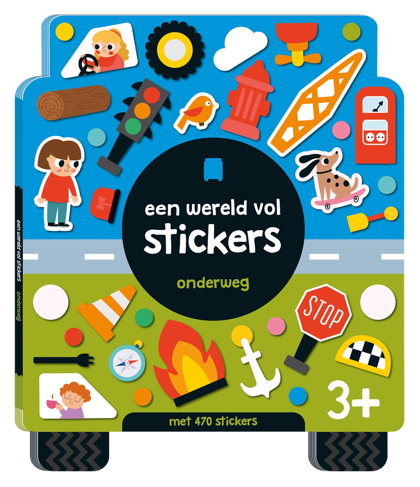 Omslag van Een wereld vol stickers - Onderweg