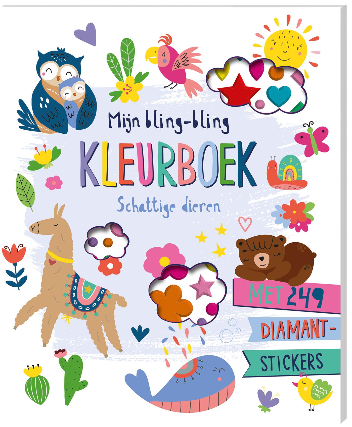 Omslag van Mijn bling-bling kleurboek - Schattige dieren