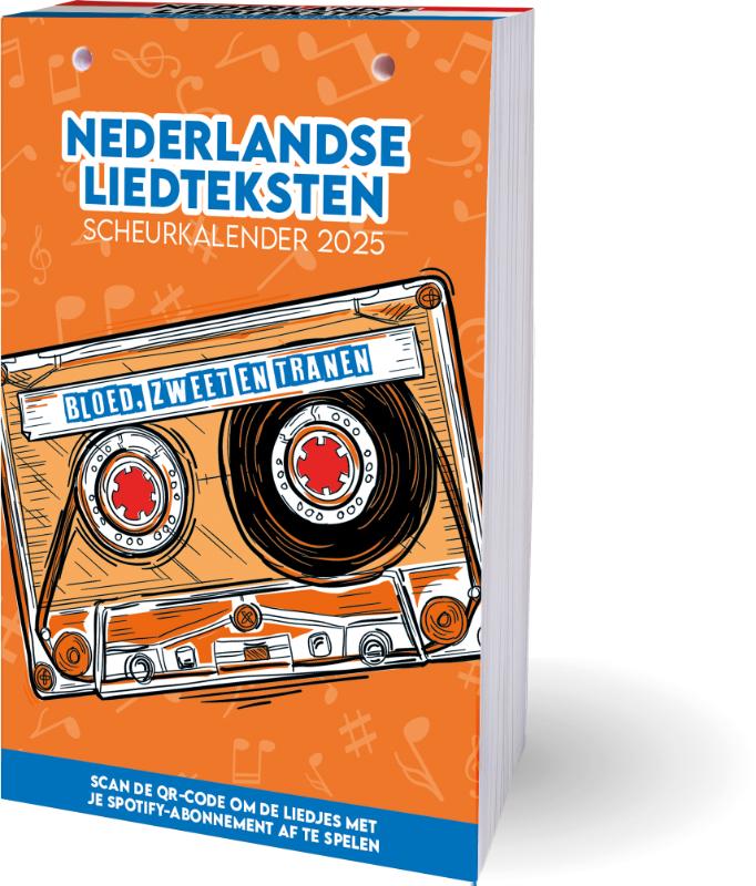 Omslag van Nederlandse liedteksten scheurkalender - 2025