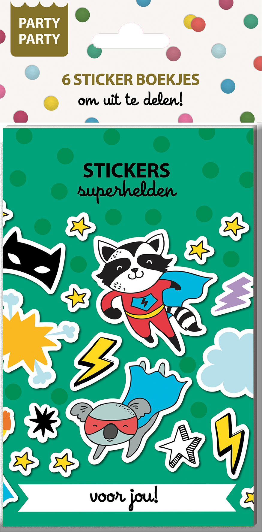 Omslag van Party Party 6 Sticker boekjes - Superhelden