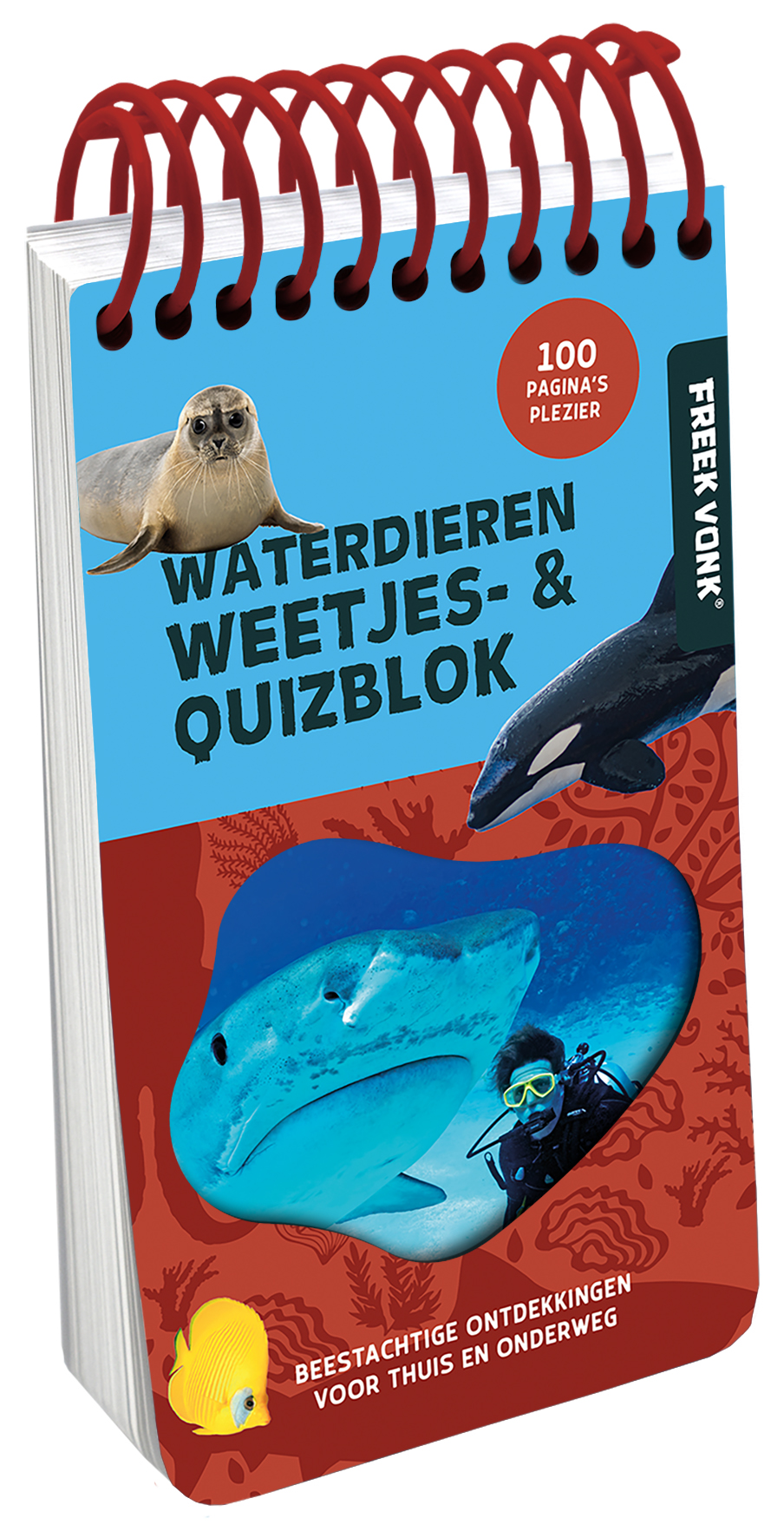 Omslag van Freek Vonk Weetjes- & quizblok - Waterdieren