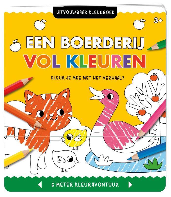 Omslag van Uitvouwbaar kleurboek - Een boerderij vol kleuren