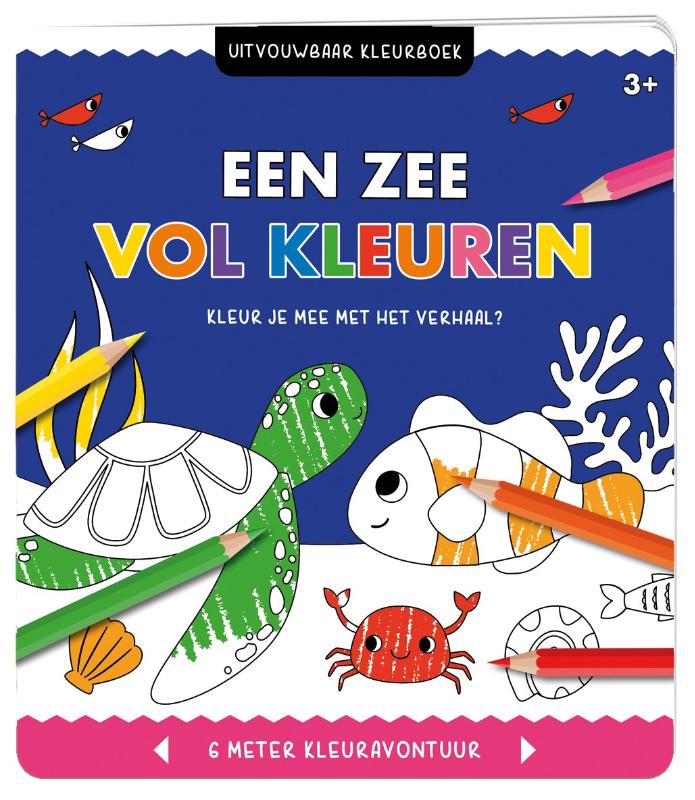 Omslag van Uitvouwbaar kleurboek - Een zee vol kleuren