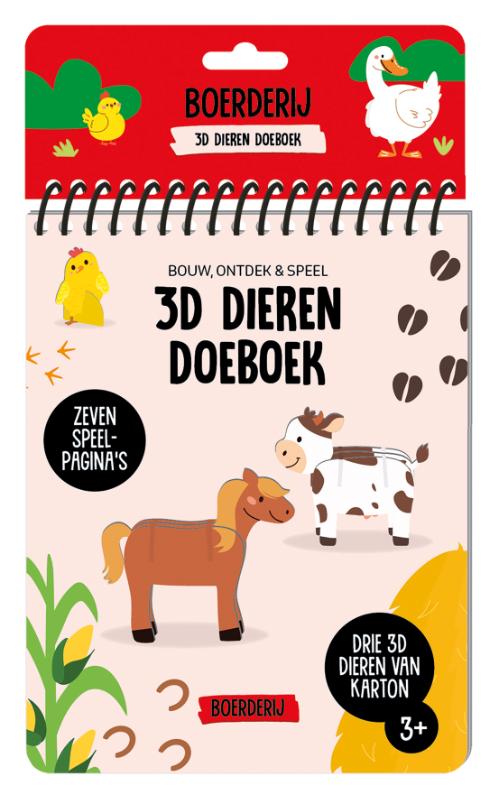 Omslag van 3D dieren doeboek - Boerderij