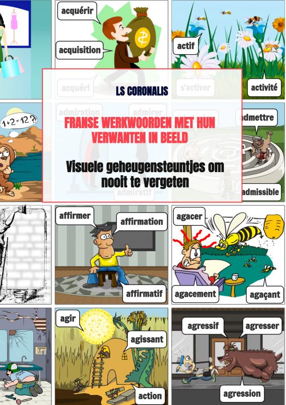 Omslag van Franse werkwoorden met hun verwanten in beeld