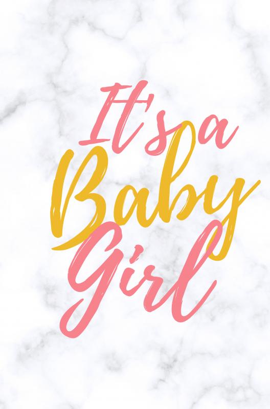 Omslag van Babyshower gastenboek It's a baby girl
