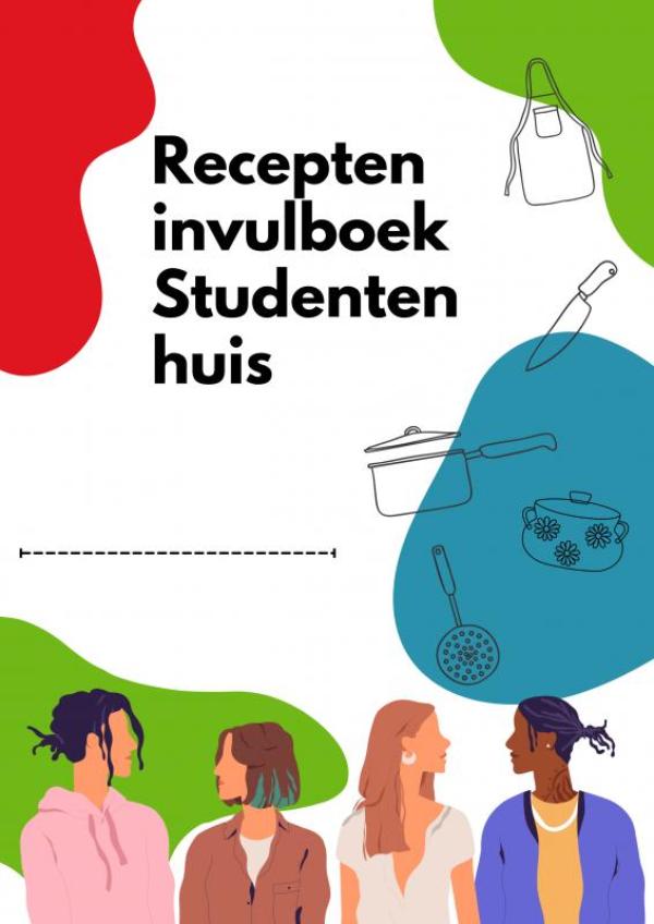 Omslag van Recepten invulboek Studentenhuis