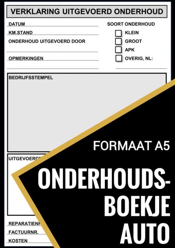 Omslag van Onderhoudsboekje Auto - Universeel Reparatie Boek