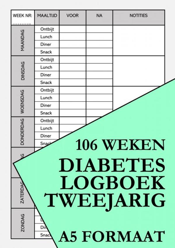 Omslag van Bloedsuiker Planner en Diabetes Logboek - Tweejarig