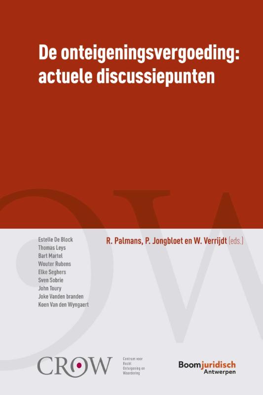 Omslag van De onteigeningsvergoeding: actuele discussiepunten