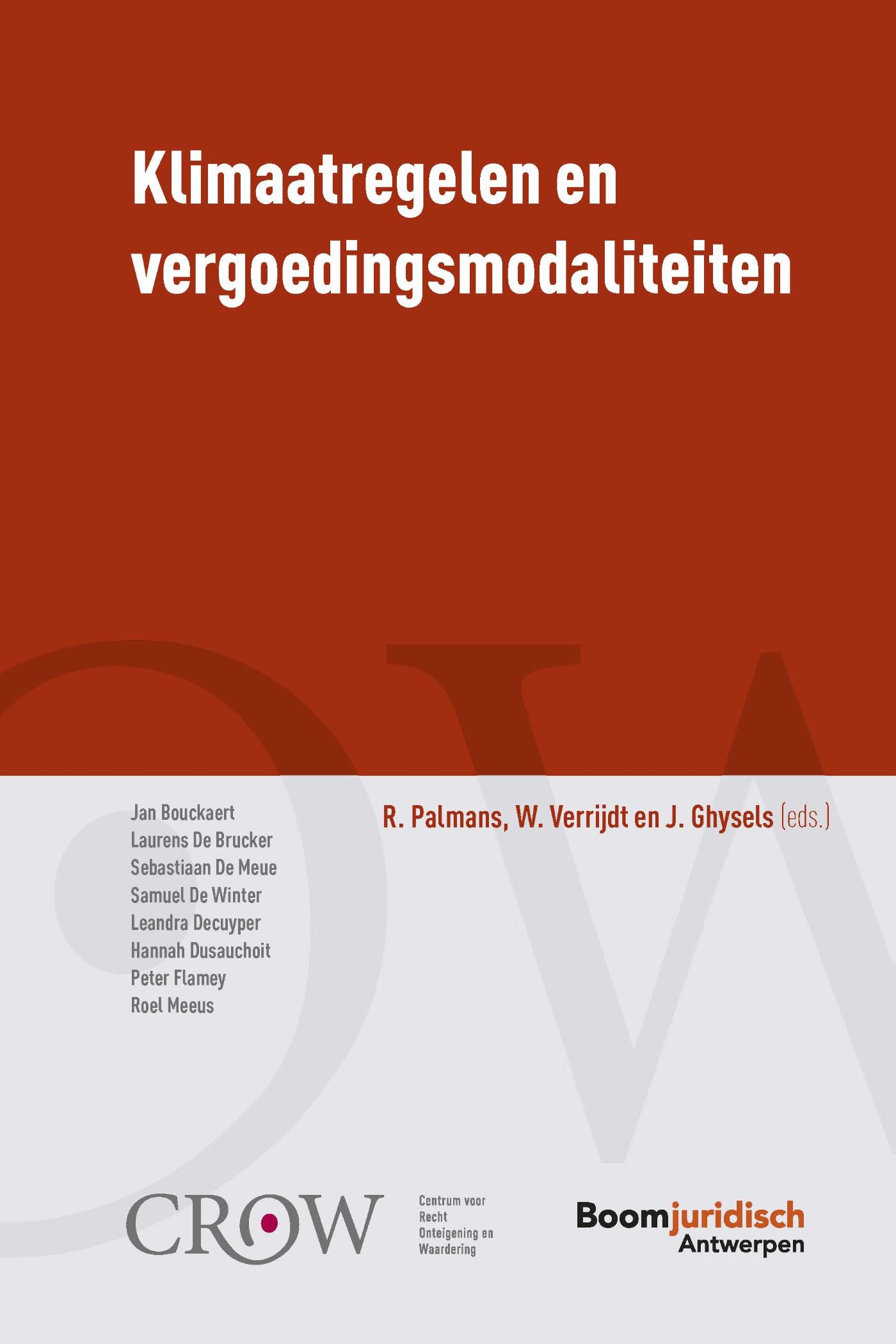 Omslag van Klimaatregelen en vergoedingsmodaliteiten