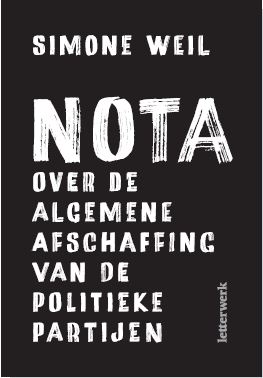 Omslag van Nota over de algemene afschaffing van de politieke partijen