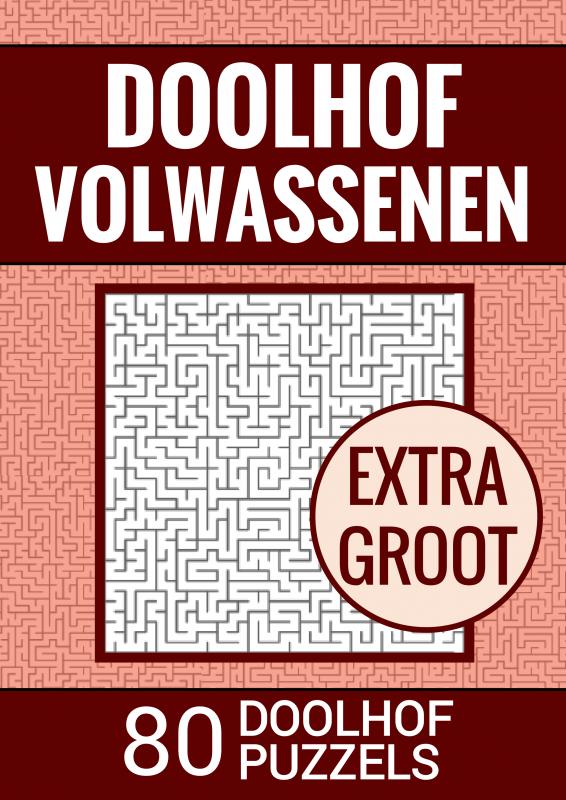 Omslag van Boek Cadeau - Puzzelboek voor Ouderen, Slechtzienden, Senioren, Oma, Opa - Doolhof voor Volwassenen - Extra Groot, Type XL/XXL