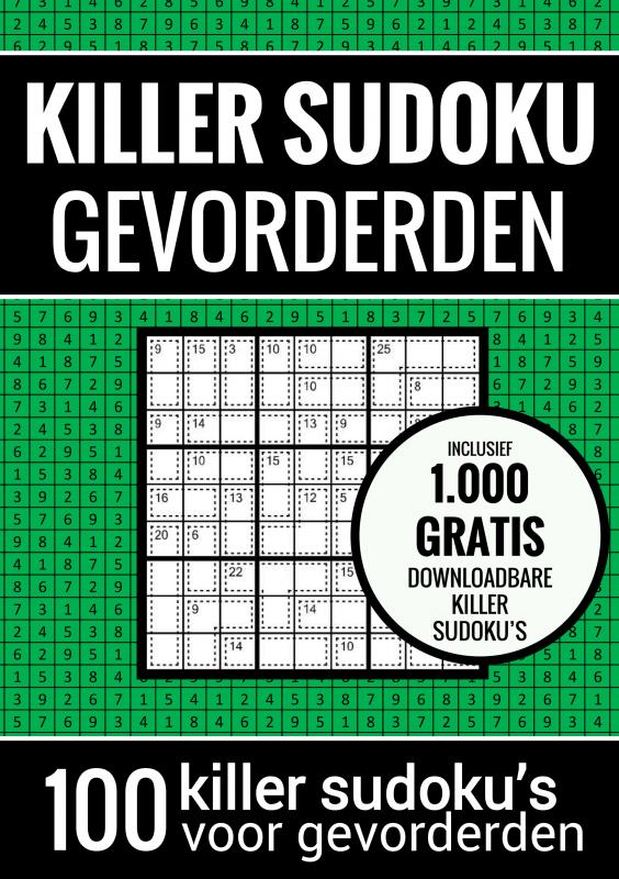 Omslag van Sudoku Medium: KILLER SUDOKU - Puzzelboek met 100 Puzzels voor Gevorderden