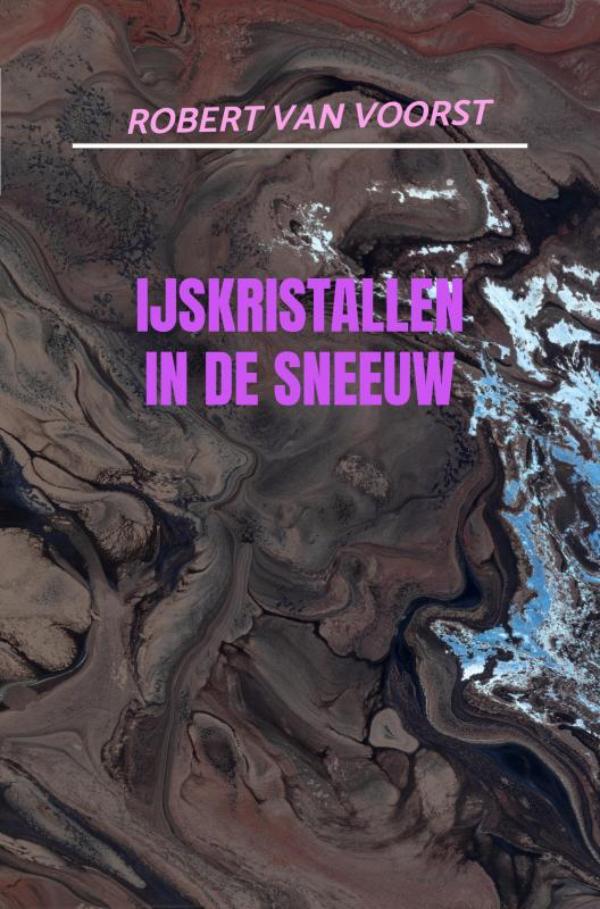 Omslag van IJskristallen in de sneeuw