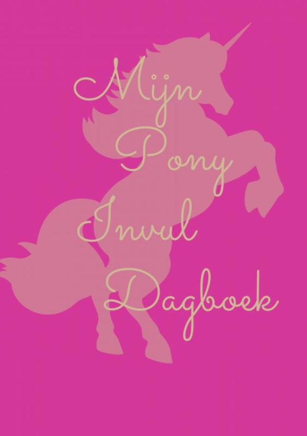 Omslag van Mijn pony invul dagboek roze