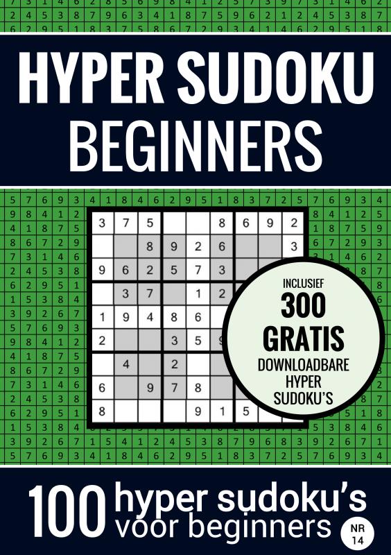 Omslag van Sudoku Makkelijk: HYPER SUDOKU - nr. 14 - Puzzelboek met 100 Makkelijke Puzzels voor Volwassenen en Ouderen