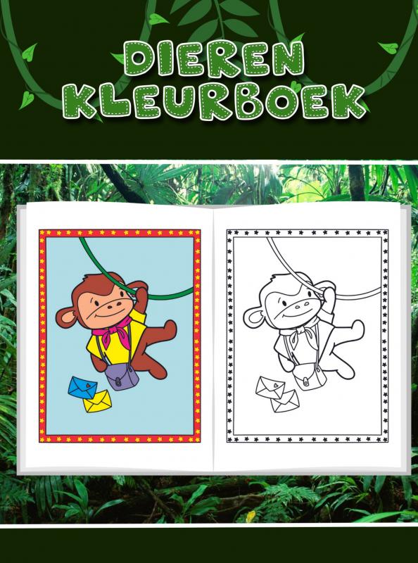 Omslag van Leuk dieren kleurboek voor kinderen
