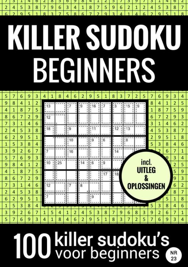 Omslag van SUDOKU KILLER - Makkelijk - NR.23 - Puzzelboek met 100 Makkelijke Puzzels voor Volwassenen en Ouderen