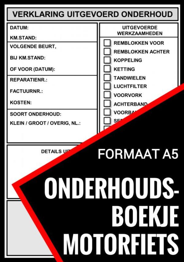 Omslag van Onderhoudsboekje Motorfiets - Universeel Reparatie Boek