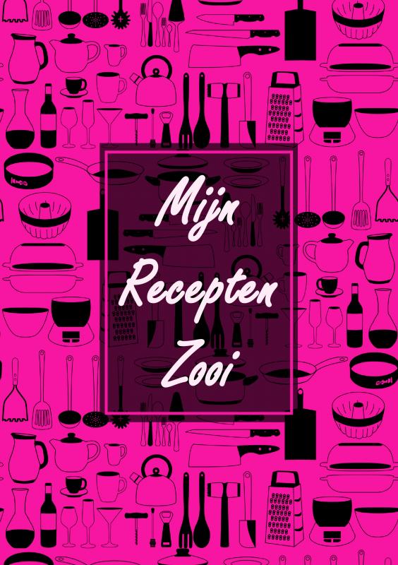 Omslag van Boekcadeau Vrouw / Boek Cadeau Collega - Blanco Recepten Invulboek - "Mijn Recepten Zooi"