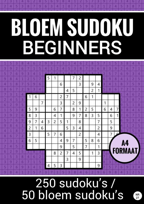 Omslag van Makkelijke Sudoku: BLOEM SUDOKU - nr. 27 - Puzzelboek met 50 Bloem Sudoku Puzzels voor Beginners