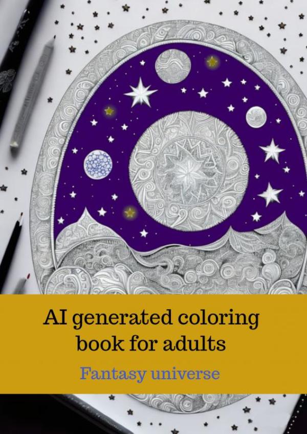 Omslag van AI generated coloring book for adults